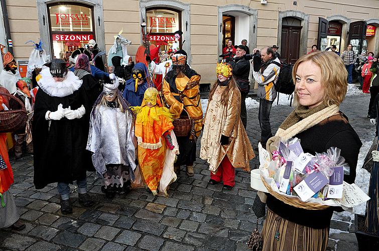 Masopustní průvod městem Český Krumlov, 16.2.2010