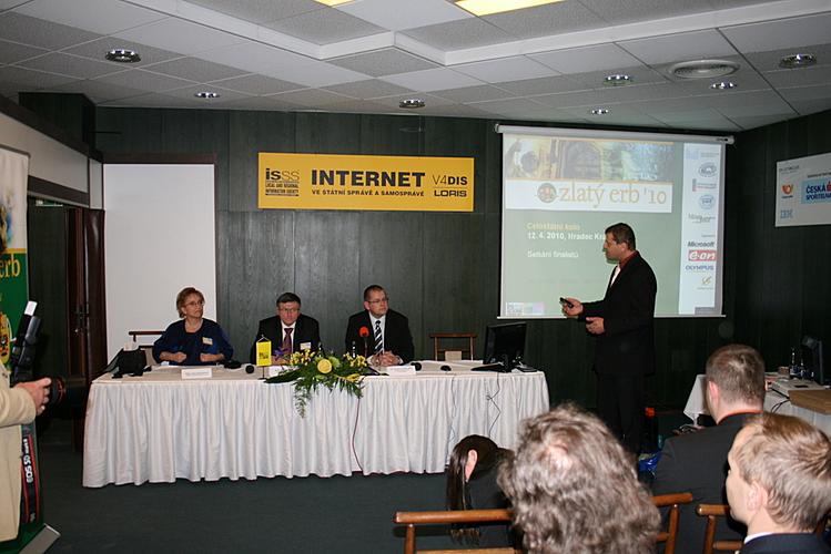 Vyhlášení nejlepších webových prezentací v soutěži Zlatý erb 2010 - 12. dubna 2010