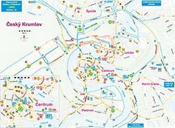 Mapa města Český Krumlov pro handicapované