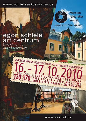 JEDNA VSTUPENKA – DVĚ EXPOZICE! | Egon Schiele Art Centrum a Museum Fotoatelier Seidel | společný víkend 16. a 17. října 2010 10:00 do 18:00 hod