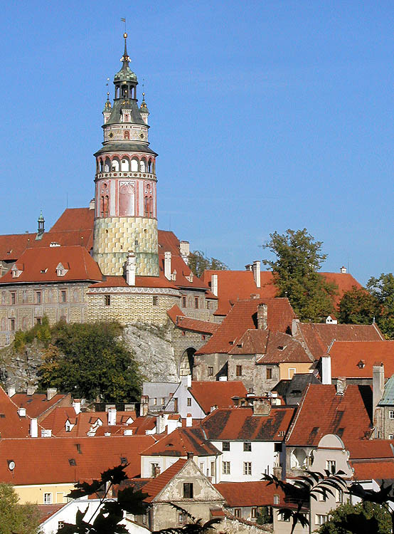 Schlossturm mit der Kleinen Burg in Český Krumlov, Foto: Lubor Mrázek