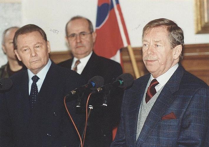 Václav Havel při návštěvě Českého Krumlova, 25. ledna 2002