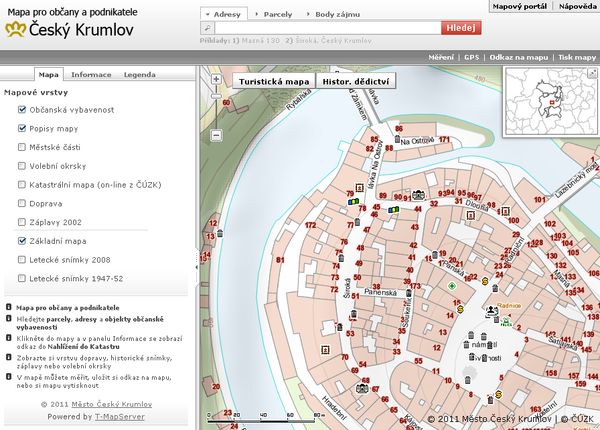 Nová mapová aplikace - Mapa pro občany a podnikatele