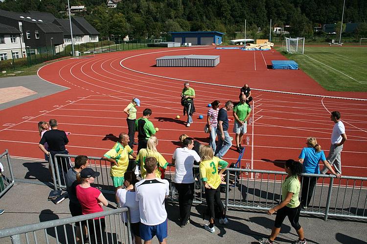 Setkání partnerských měst 2012 ve slovinském Slovenj Gradci - sprinteři před zahájením soutěže