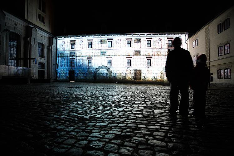 4. prosince 2012 - video mappingová show na nádvoří pivovaru Eggenberg