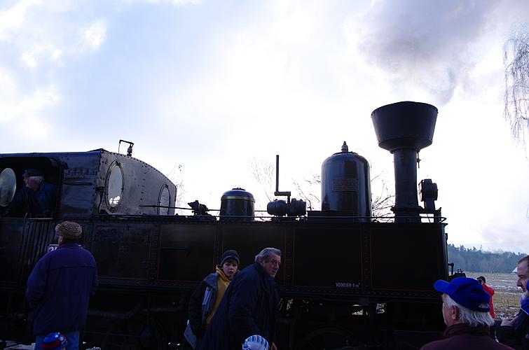 8. prosince 2012 - vyjížďka parním vlakem Kafemlejnek z Českých Budějovic do Českého Krumlova a zpět v rámci 20. výročí zapsání Českého Krumlova na seznam světového dědictví UNESCO