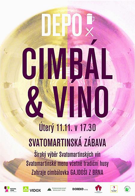 Pozvánka na Svatomartinskou zábavu - Cimbál a víno, 11.11.2014, Hostinec Depo, Český Krumlov