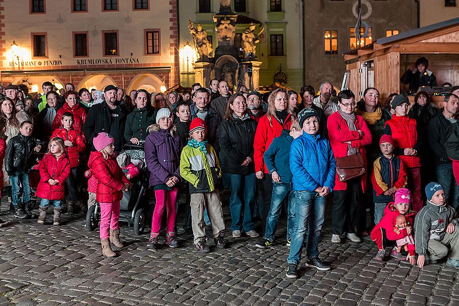 Setkání u příležitosti 25. výročí sametové revoluce a pádu železné opony, Náměstí Svornosti Český Krumlov, 15. listopadu 2014