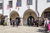 Ceremonial unveiling of a memorial plaque, townsquare Svornosti Český Krumlov, 8.5.2015, Foto: Lubor Mrázek