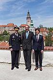 The USA ambassador to the Czech Republic Andrew H. Schapiro and the commander of US forces in Europe, Gen. Frederick B. Hodges in Český Krumlov, 8.5.2015, Foto: Lubor Mrázek