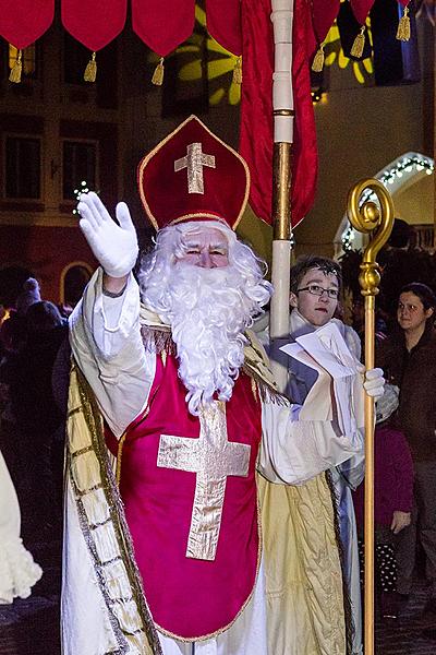 Mikulášská nadílka 5.12.2015, Advent a Vánoce v Českém Krumlově