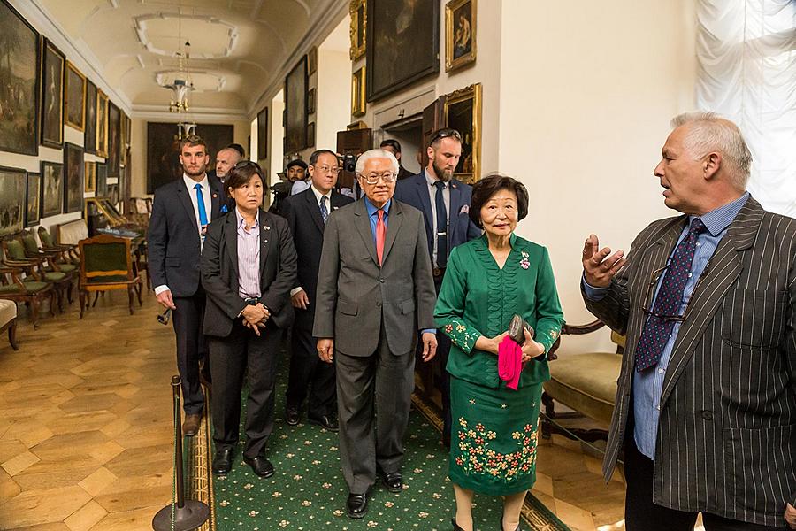 Návštěva prezidenta Republiky Singapur J. E. Dr. Tonyho Tana Kenga Yama v Českém Krumlově 26.5.2017