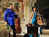 Petr Nouzovský /cello/ and Miriam Rodriguez Brüllová /guitar/, 1.8.2017, 26th International Music Festival Český Krumlov 2017, source: Auviex s.r.o., photo by: Libor Sváček