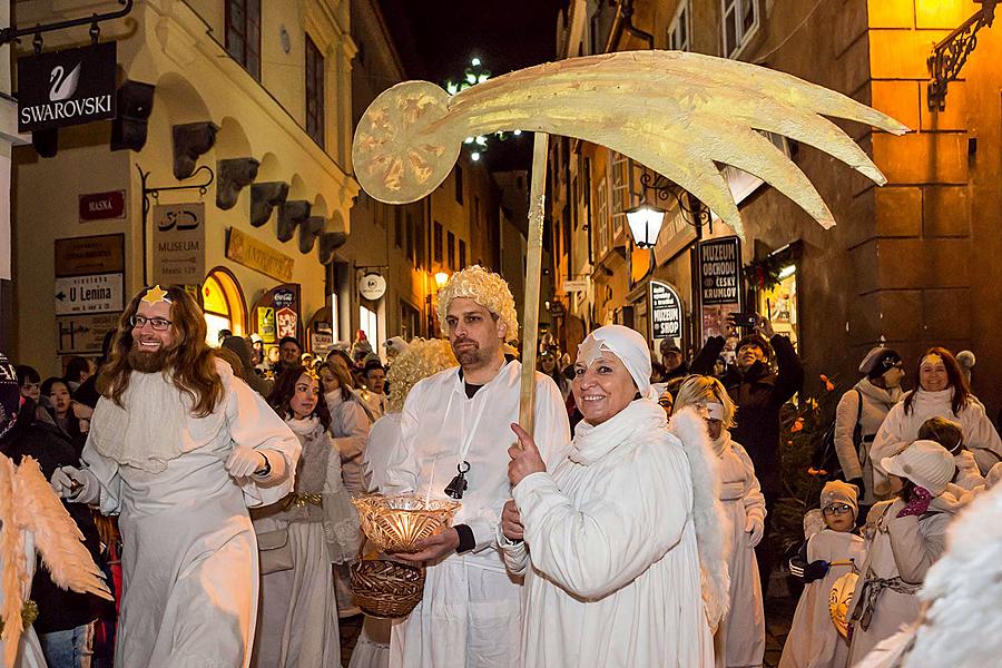 Angelic Procession Through Town Český Krumlov 8.12.2017