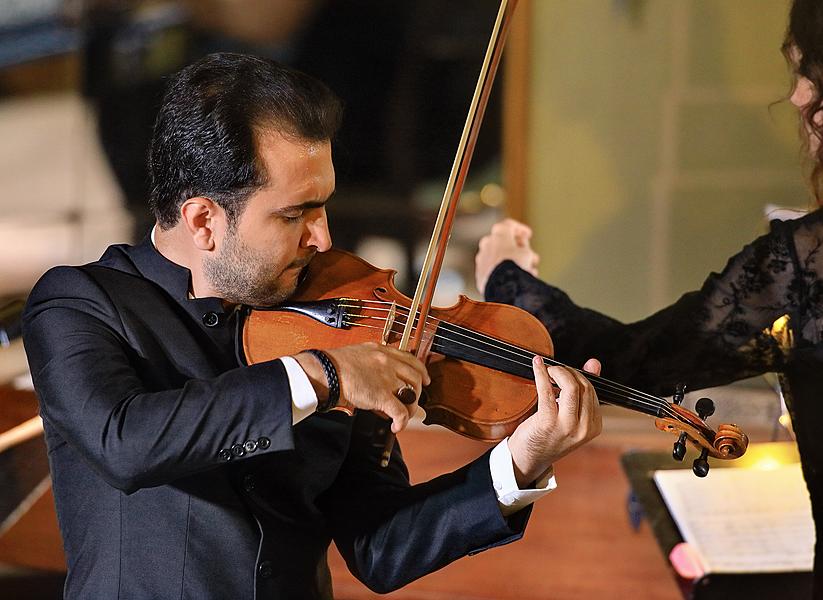 Amin Ghafari (violin), Suk Chamber Orchestra, Nikol Kraft (conductor), Internationales Musikfestival Český Krumlov 8.8.2018