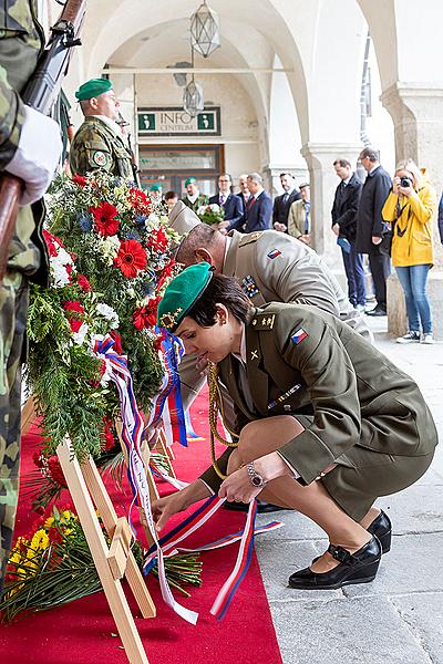 Ceremonial act on the occasion of the 74th anniversary of the end of World War II, Český Krumlov 4.5.2019