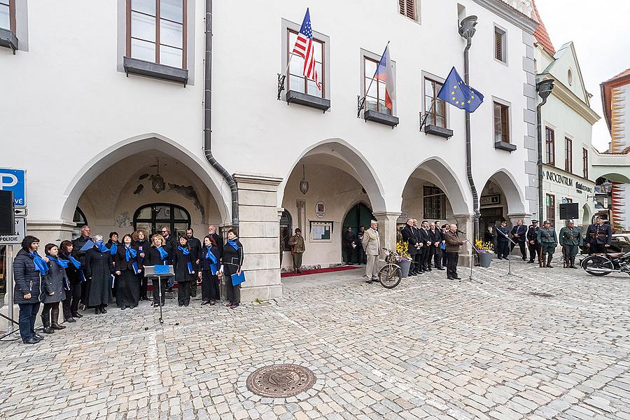 Ceremonial act on the occasion of the 74th anniversary of the end of World War II, Český Krumlov 4.5.2019