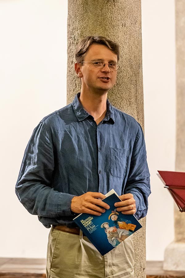 Miroslav Vilímec (housle), Jiří Hošek (violoncello), Dominika Weiss Hošková (violoncello) - nokturno, 3.7.2019, Festival komorní hudby Český Krumlov - 33. ročník