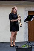 Štěpánka Šediváková (Saxophon), Filip Kratochvíl (Akkordeon), 7.7.2019, Kammermusikfestival Český Krumlov - 33. Jahrgang, Foto: Lubor Mrázek