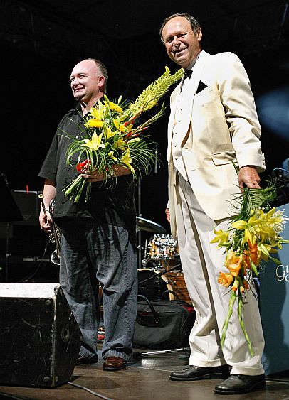 7. August 2004 - James Morrison (Australien) - Trompete, Gustav Brom Big Band, Internationales Musikfestival Český Krumlov, Bildsquelle: © Auviex s.r.o., Foto: Libor Sváček
