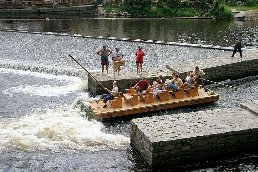 Überraschung auf der Moldau, Passau Meets Český Krumlov, 3. August 2004, Foto: Lubor Mrázek