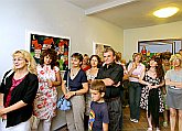 Vernisáž výstavy obrazů Ivana Mládka v Domě fotografie Český Krumlov, 13. srpna 2004, foto: Lubor Mrázek 