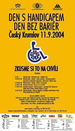 11. září 2004, Den s handicapem - den bez bariér, plakát 