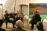 St.-Wenzels-Fest 2004 - Konzert im Egon Schiele Art Centrum: Musik Milan Knížáks in der Darbietung von Kvarteto Appolon, Foto: © Lubor Mrázek 