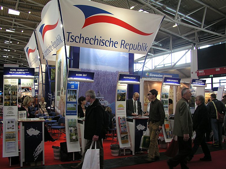 Presentation of the town of Czech Krumlov at the trade fair in Munich, overall view of the Czech Republic stand, source: Archives of Destination Management Czech Krumlov