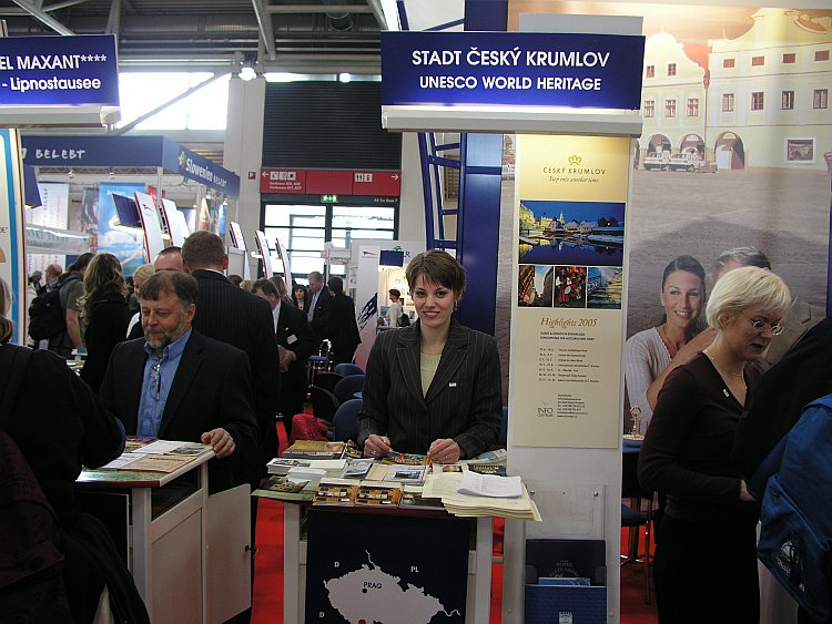 Presentation of the town of Czech Krumlov at the trade fair in Munich, Jitka Plouharova, source: Archives of Destination Management Czech Krumlov