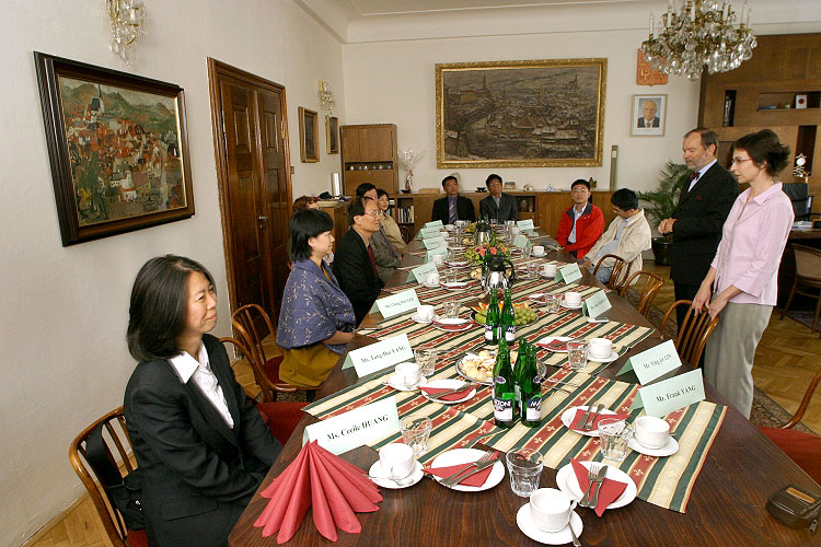 Besuch des Kulturministers von Tchaj-wan Mr. CHEN, Chi-nan Ph.D in Český Krumlov, Foto: © Lubor Mrázek