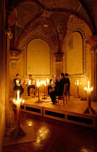 Pražské žesťové collegium (Prager Blechblas-Collegium), 27. August 2005, Königliches Musikfestival 2005 Zlatá Koruna, Foto: © Lubor Mrázek
