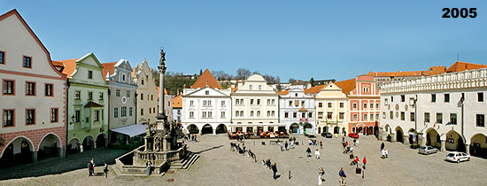 Panoramatický pohled na českokrumlovské náměstí, 2005, foto: © Lubor Mrázek 