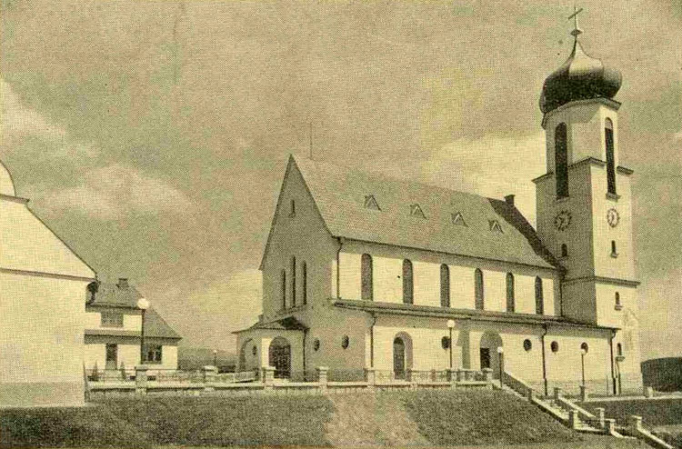 Kostel ve Větřní, historická fotografie, foto: František Seidel
