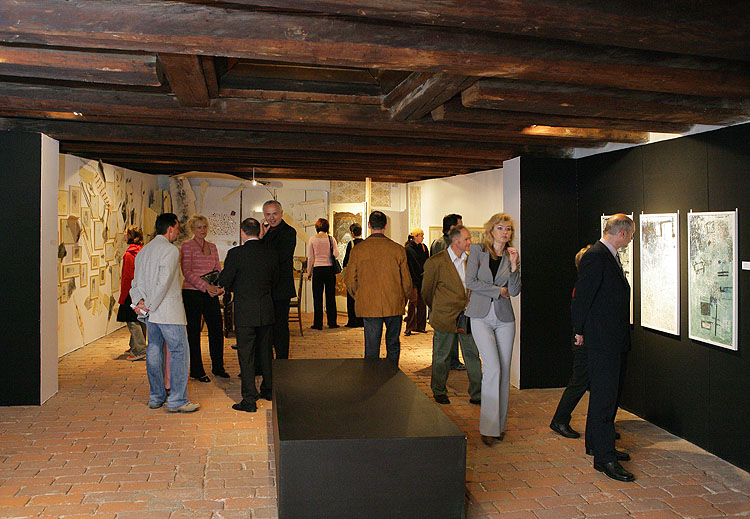 Slavnostní vernisáž výstav v Egon Schiele Art Centru 28.4.2006 - Alberto Giacometti, Ernst Scheidegger a Eva Prokopcová,, zdroj: Egon Schiele Art Centrum, foto: © Libor Sváček