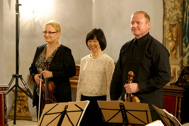 Vlach´s Quartet Praha, Naoko Knopp Nagaoka (Japan) - piano, concert hall, 2th September 2006, Zlatá Koruna Royal Music Festival, photo: © 2006 Lubor Mrázek