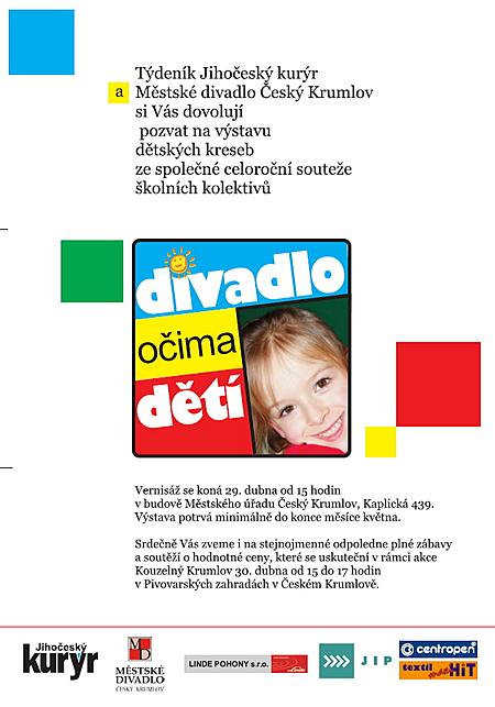 Leták výstavy - Divadlo očima dětí 
