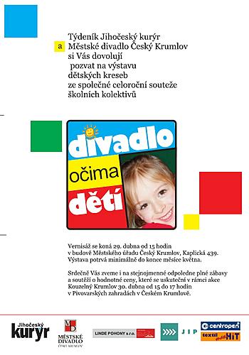 Leták výstavy - Divadlo očima dětí