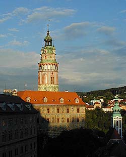 Castle Tower in Český Krumlov, evening atmosphere, foto: Lubor Mrázek 