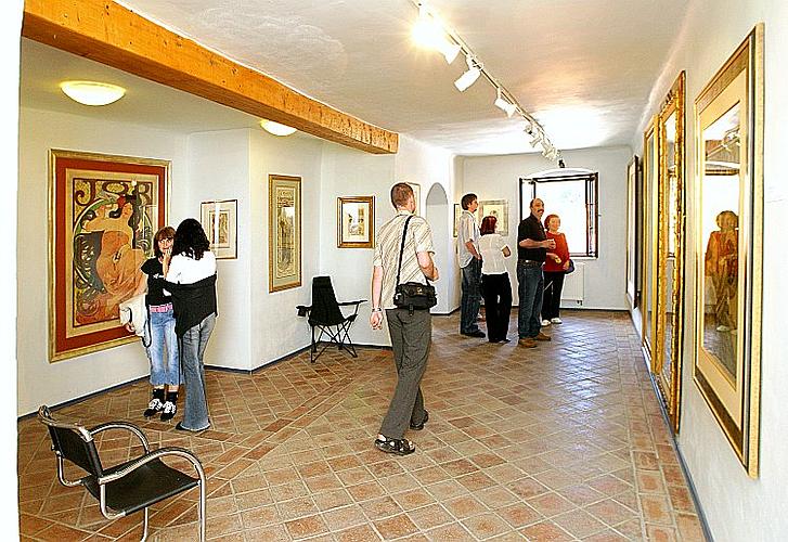 Das Haus der Fotografie Český Krumlov stellt die Werke von Alfons Mucha und Tomáš Bím aus. Die feierliche Vernissage eröffnete am Samstag, dem 26. Juni 2004 zwei neue Ausstellungen im Krumauer Haus der Fotografie.
