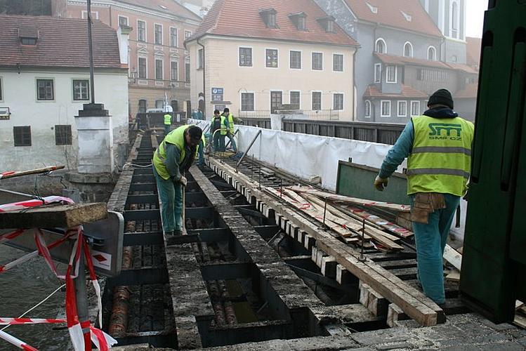 Rekonstrukce Lazebnického mostu - 2. týden