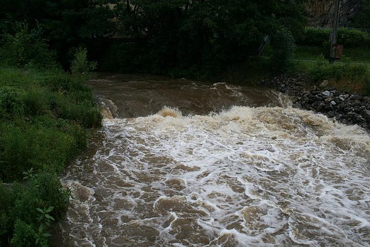 28. června 2009 - zvýšená hladina Polečnice