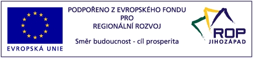 Logo ROP Jihoz&aacute;pad - Podpořeno z Evropsk&eacute;ho fondu pro region&aacute;ln&iacute; rozvoj