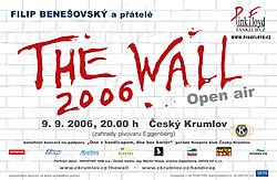 Plakát koncertu The Wall 2006, Český Krumlov, 9. 9. 2006 