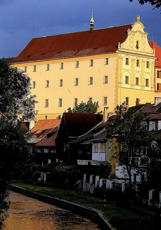 Český Krumlov Regional Museum at sunset