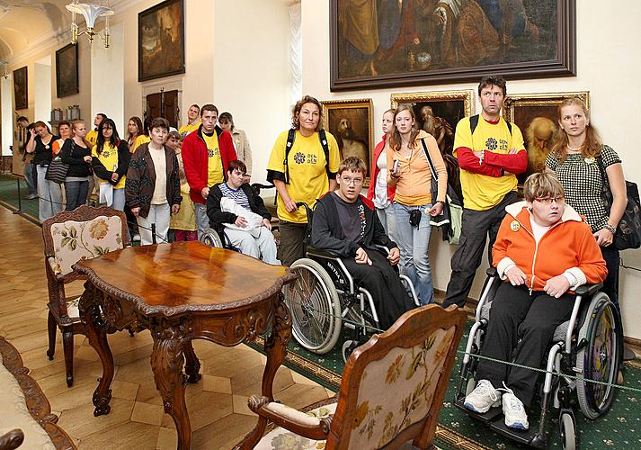 Den s handicapem, den bez bariér Český Krumlov 2010, prohlídka zámku