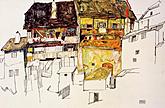 Egon Schiele, Staré domy (Krumlov) 