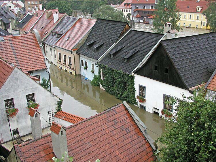 Povodně, Český Krumlov 2002
