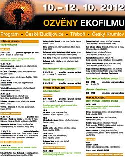 Program Ozvěny Ekofilmu 2012 