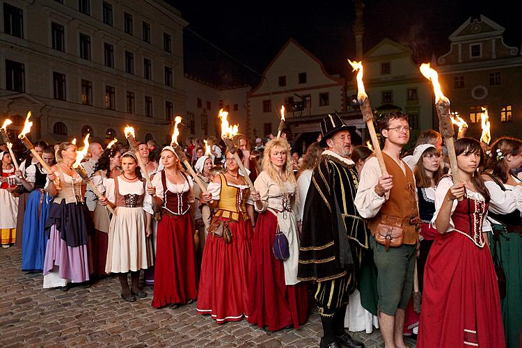Fire procession through the town